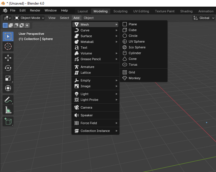 blender add an object to 3d scene