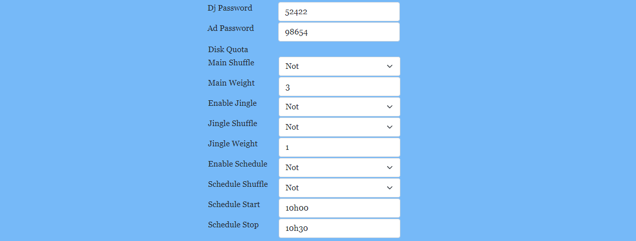 control panel edit options