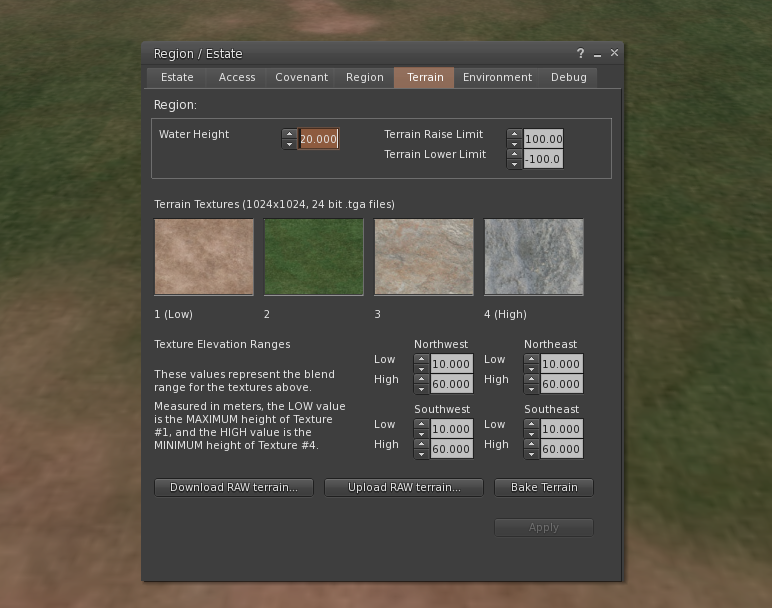 terrain textures and raw files