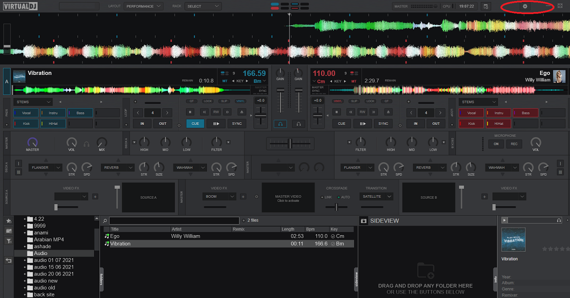 configure virtualdj settings