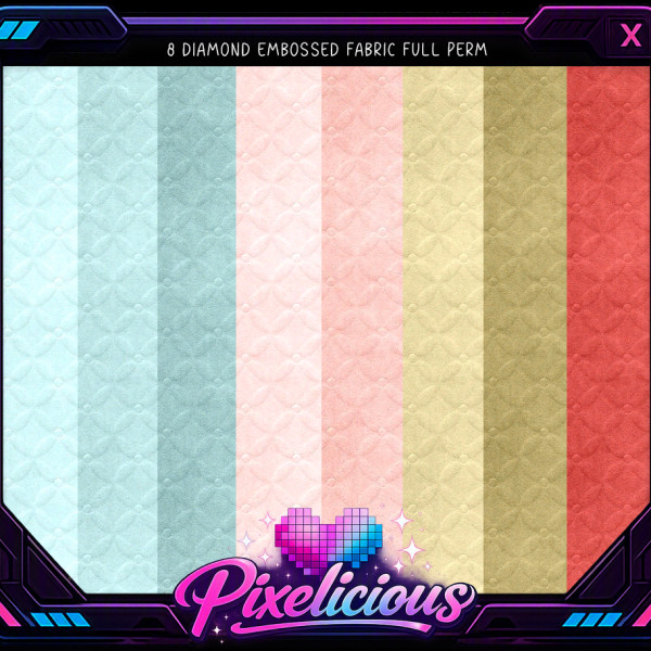 Pixelicious Diamon Embossed fabric