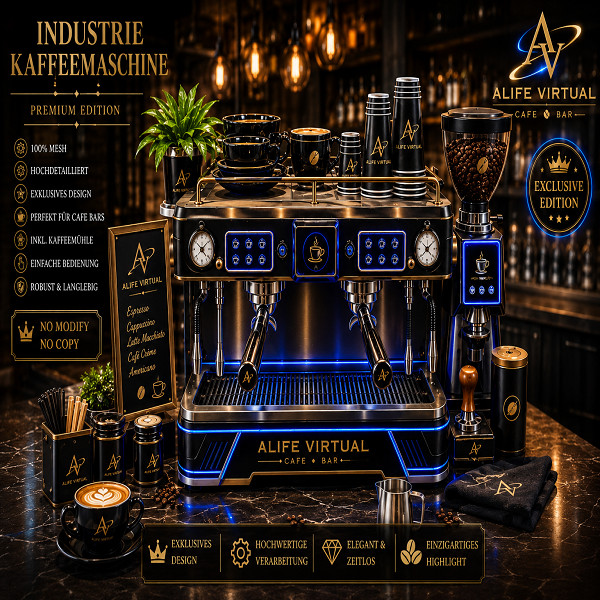 Futuristische Alife Virtual Kaffeebar-Versandpaket V1