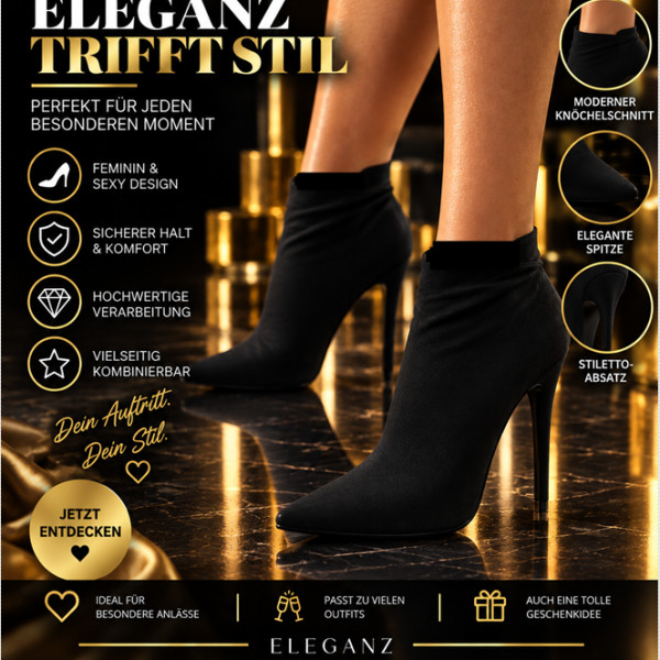 Product Description – Black Ankle Boots