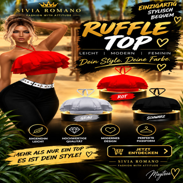 💖 MAYTREA – RUFFLE TOP | PACK 2 💖
