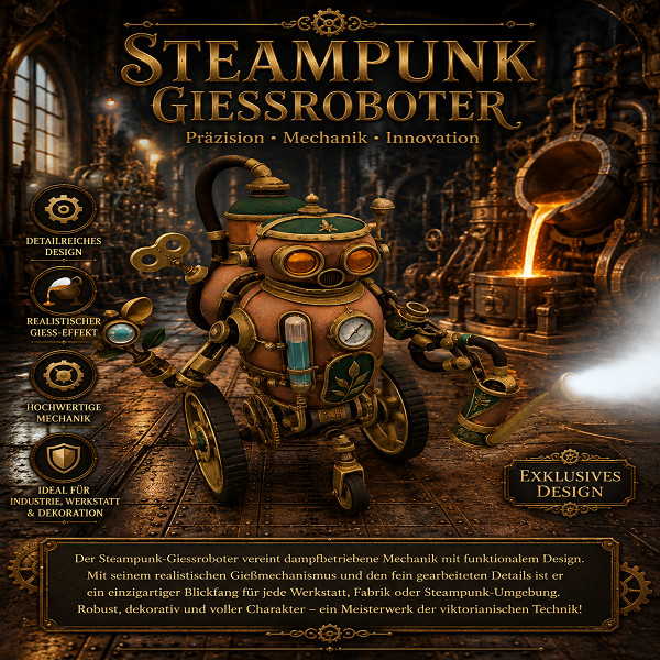 Steampunk-Giessroboter-Versandpaket V1