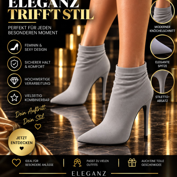 Produktbeschreibung – Graue Ankle Boots