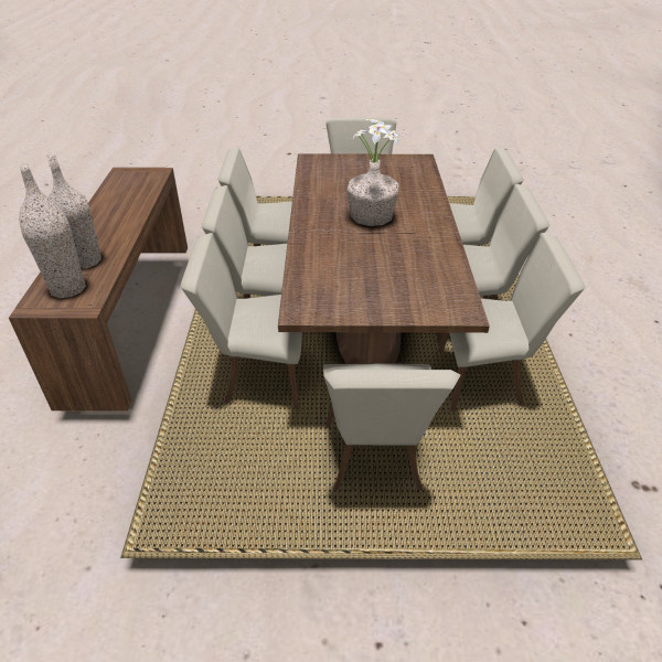 PCS_006_WOODEN DINING TABLE SET
