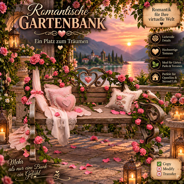 romantische Gartenbank Gabriele-Versandpaket V1