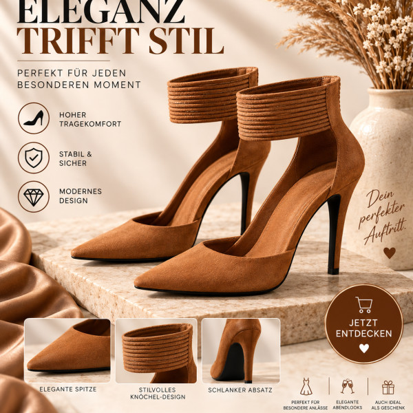 Produktbeschreibung – Braune High Heels