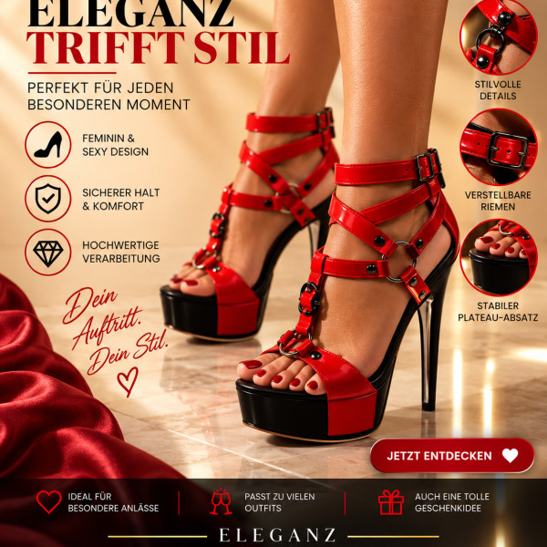 Product Description – Red Platform High Heels