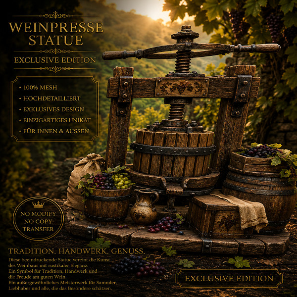 Antike Weinpresse-Versandpaket V1