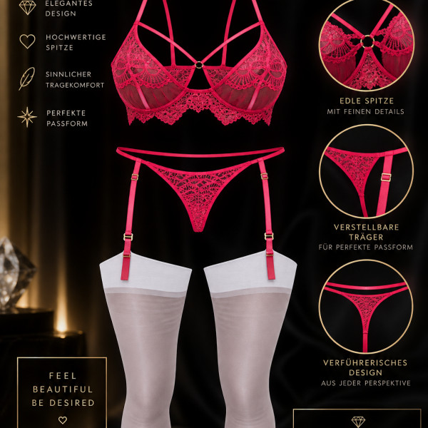 Crystal Desire – Red Lingerie Set – BOM