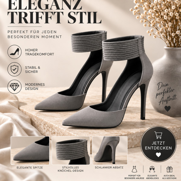 Product Description – Grey High Heels