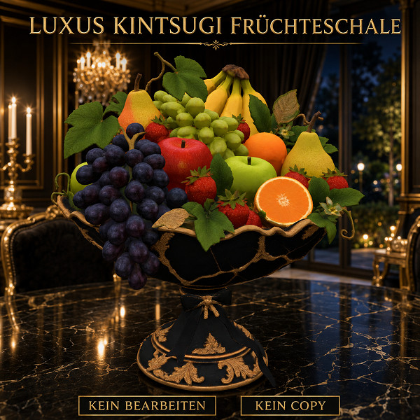 schwarz goldener Kintsugi Fruechteschale-Versandpaket V1