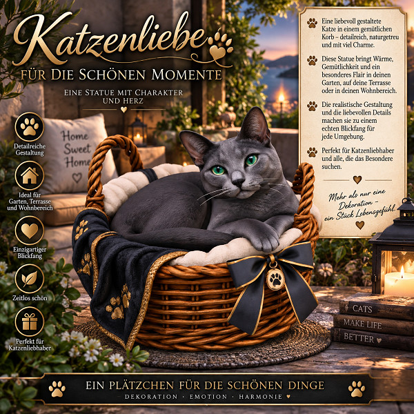Russische katze im Korb-Versandpaket V1