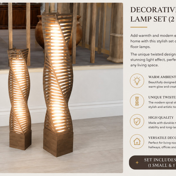 Decorative Floor Lamp Set (2 PCS) – Product Description