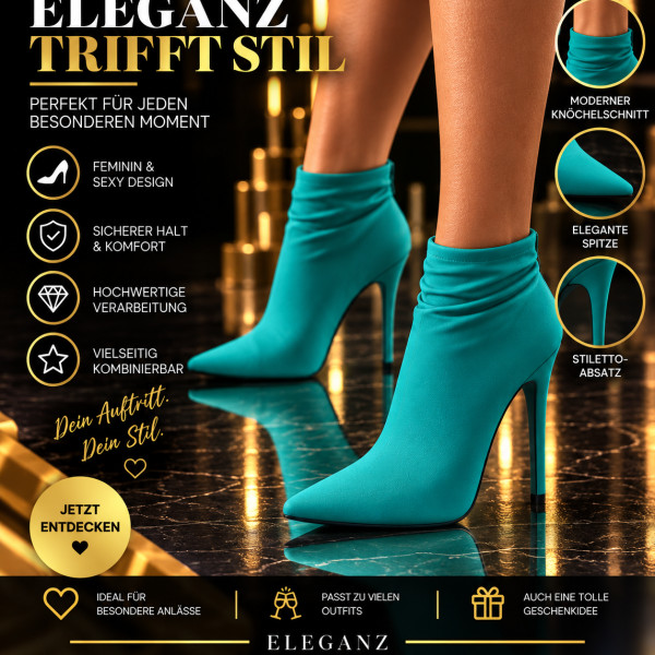 Product Description – Dark Green Ankle Boots