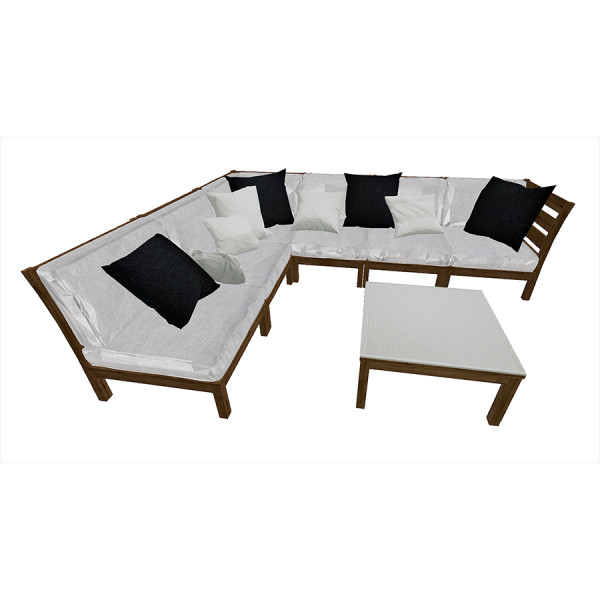 wooden sofa