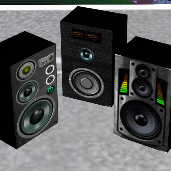 3 animated Speakers unpack