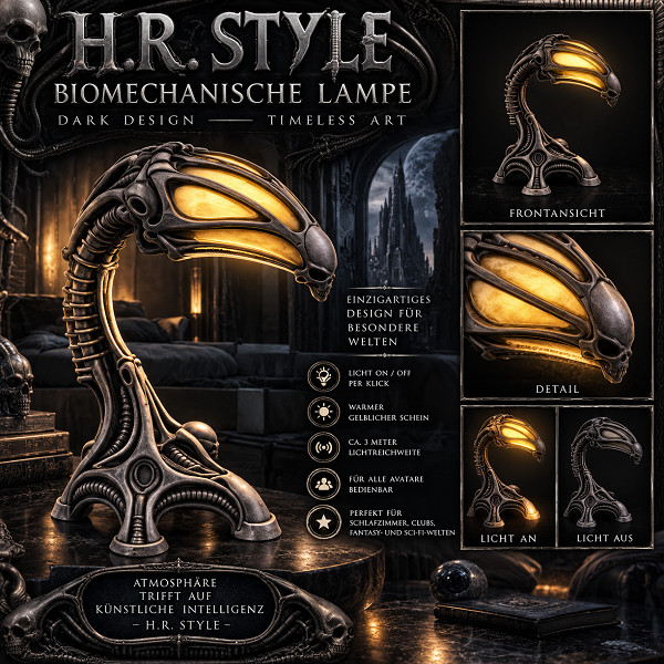 HR Giger Nachttisch Lampe-Versandpaket V1