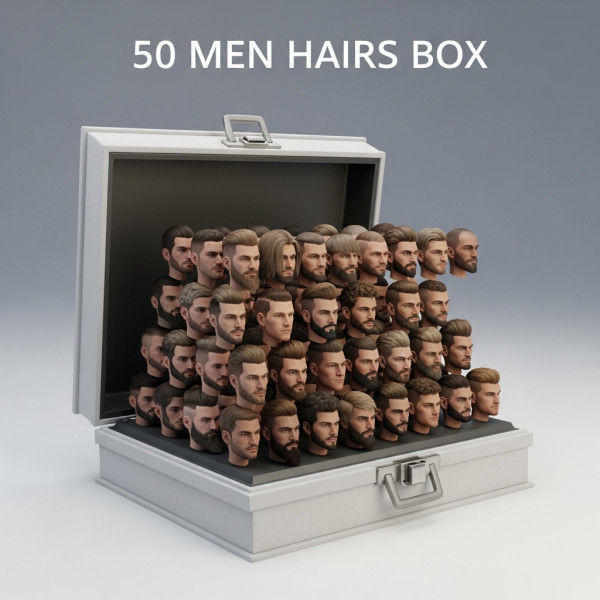 50 Men Hairs Box