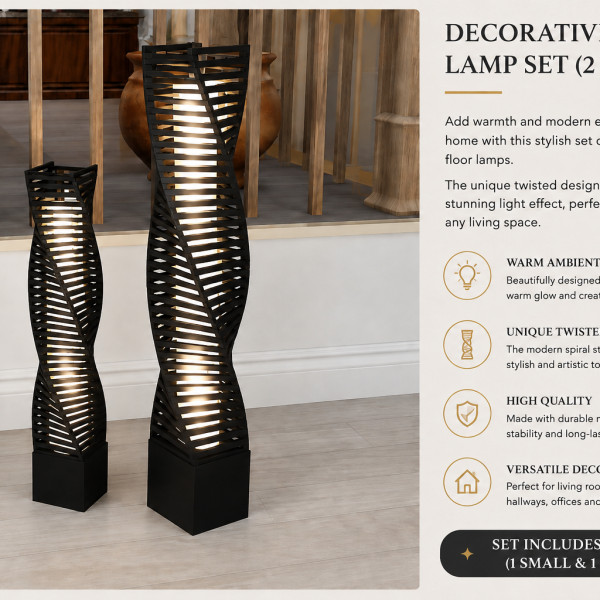 Decorative Floor Lamp Set (2 PCS) – Product Description