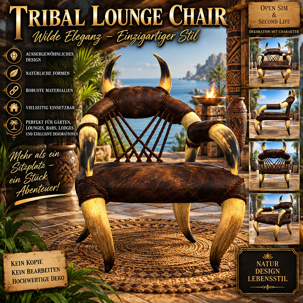 Tribaler Lounge-Sessel Mann-Versandpaket V1
