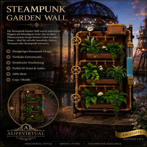 Steampunk Wandgarten-Versandpaket V1