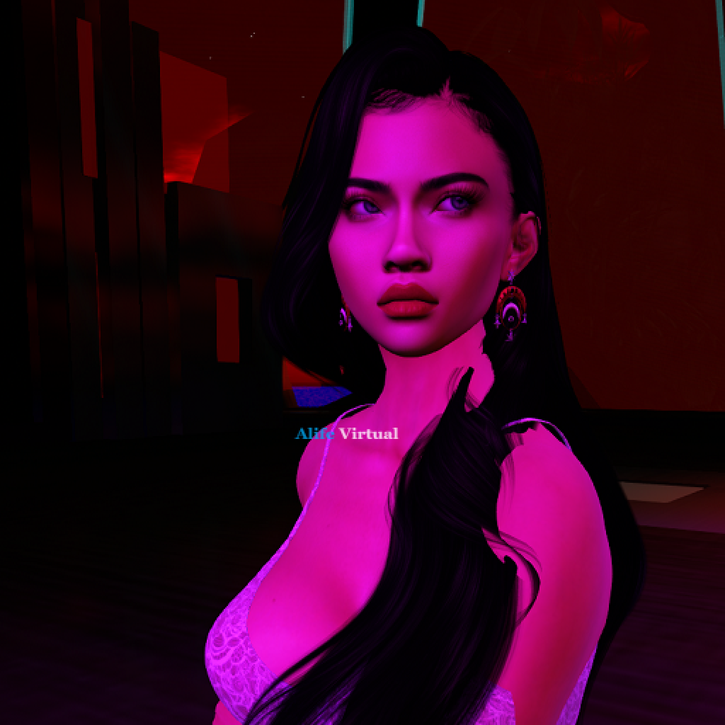 Neon nightclub scene