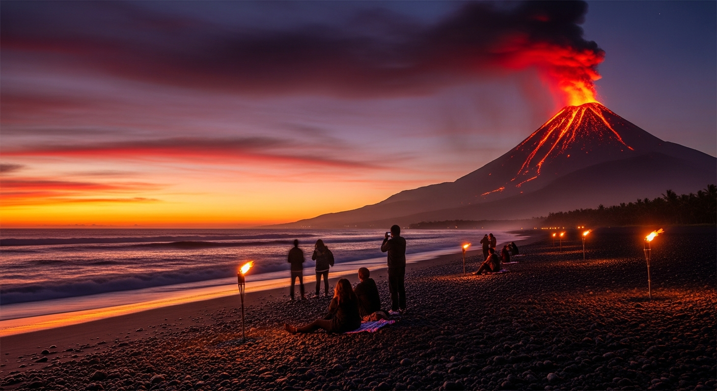 Volcanic Island at Dusk in Alife Virtual