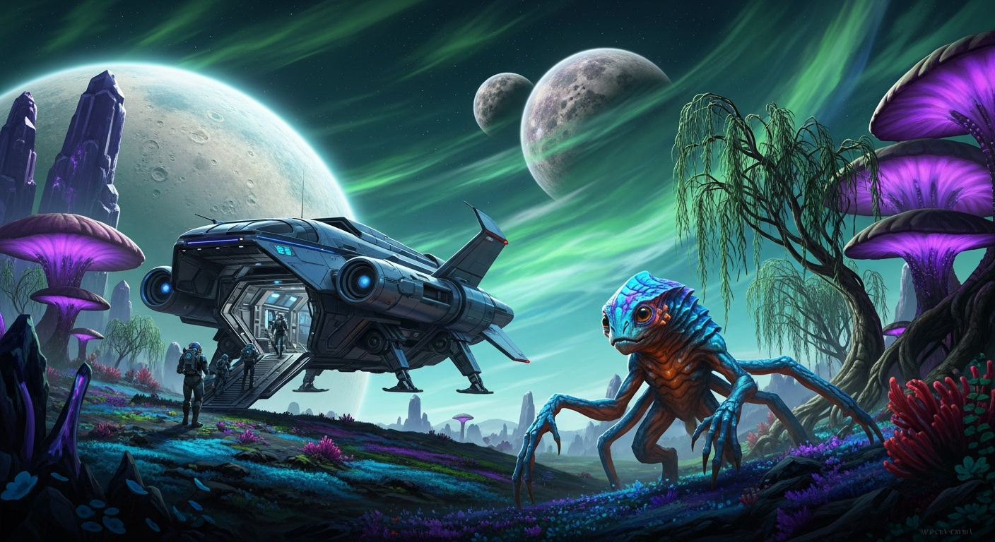 Deep Space Alien Planet in Alife Virtual