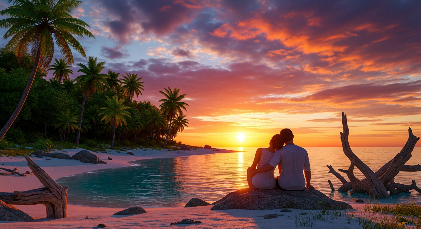 Romantic Sunset Island in Alife Virtual