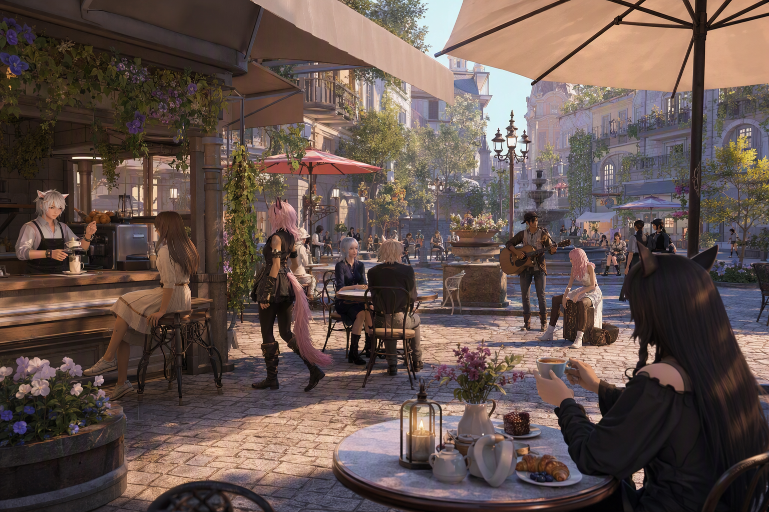 IMVU Style Roleplay Café District in Alife Virtual
