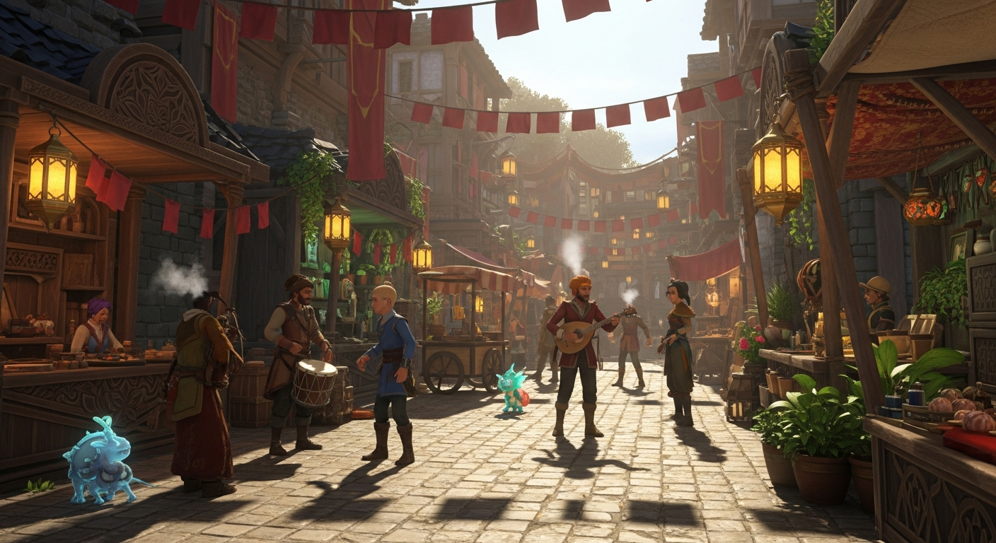 Virtual Marketplace District in Alife Virtual