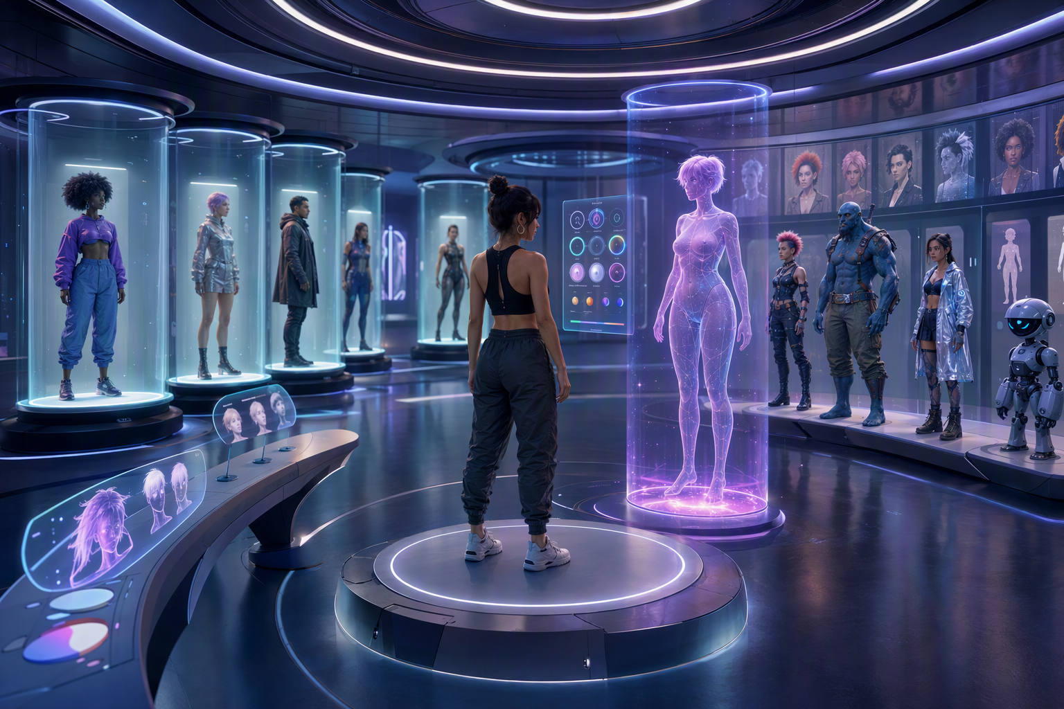 Second Life Style Avatar Customisation Hub in Alife Virtual