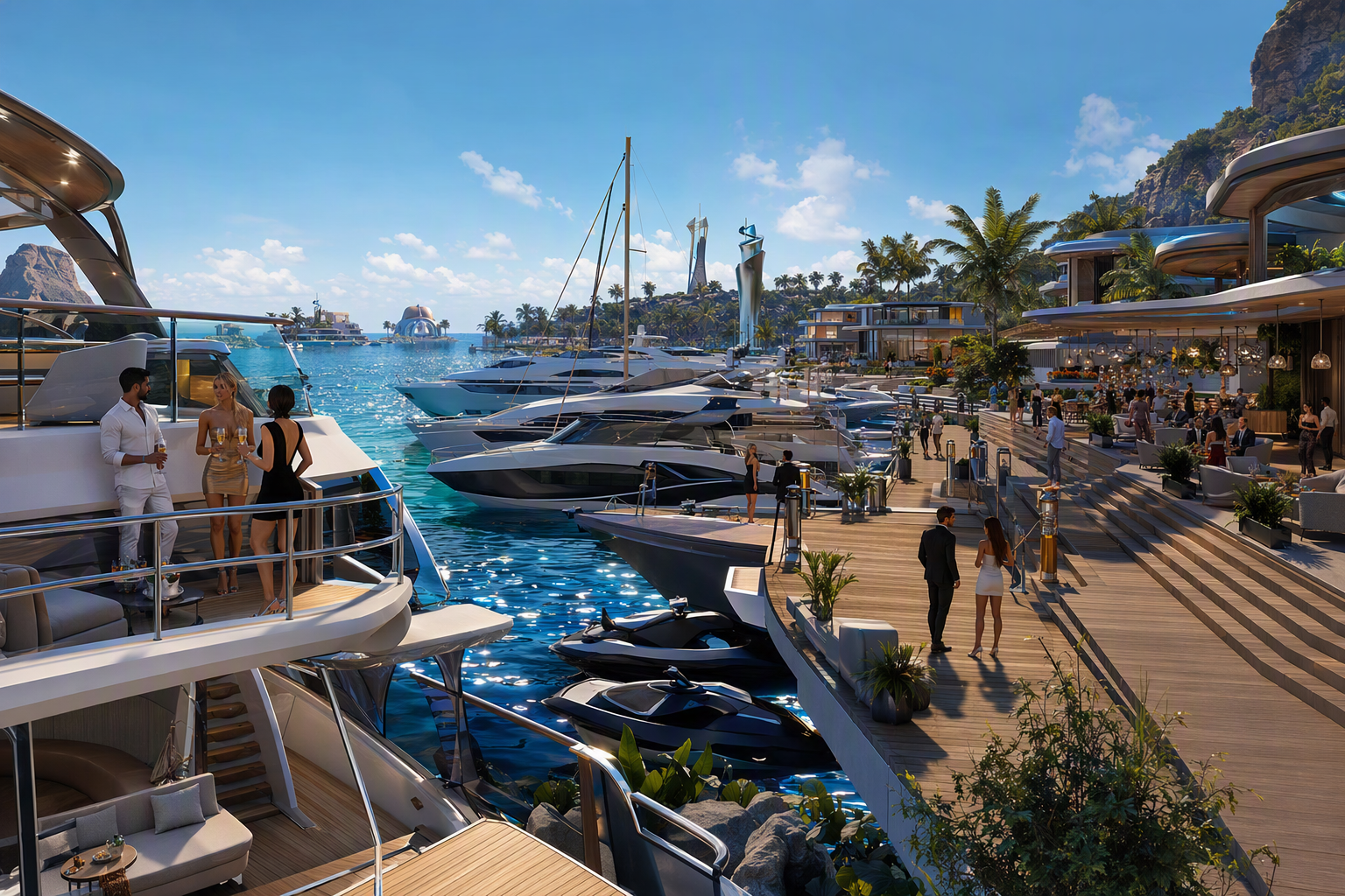 Second Life Style Yacht Club Marina in Alife Virtual