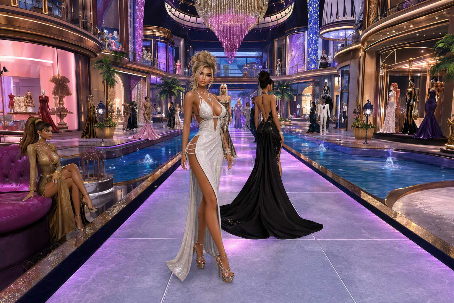 IMVU Style Avatar Fashion District in Alife Virtual