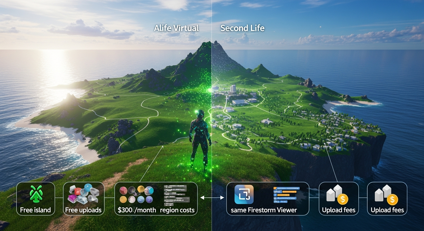 Alife Virtual vs Second Life — Full Feature Comparison — Alife Virtual School