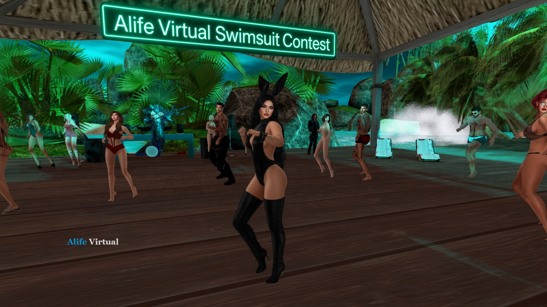 Beach and swimsuit contest in Alife Virtual