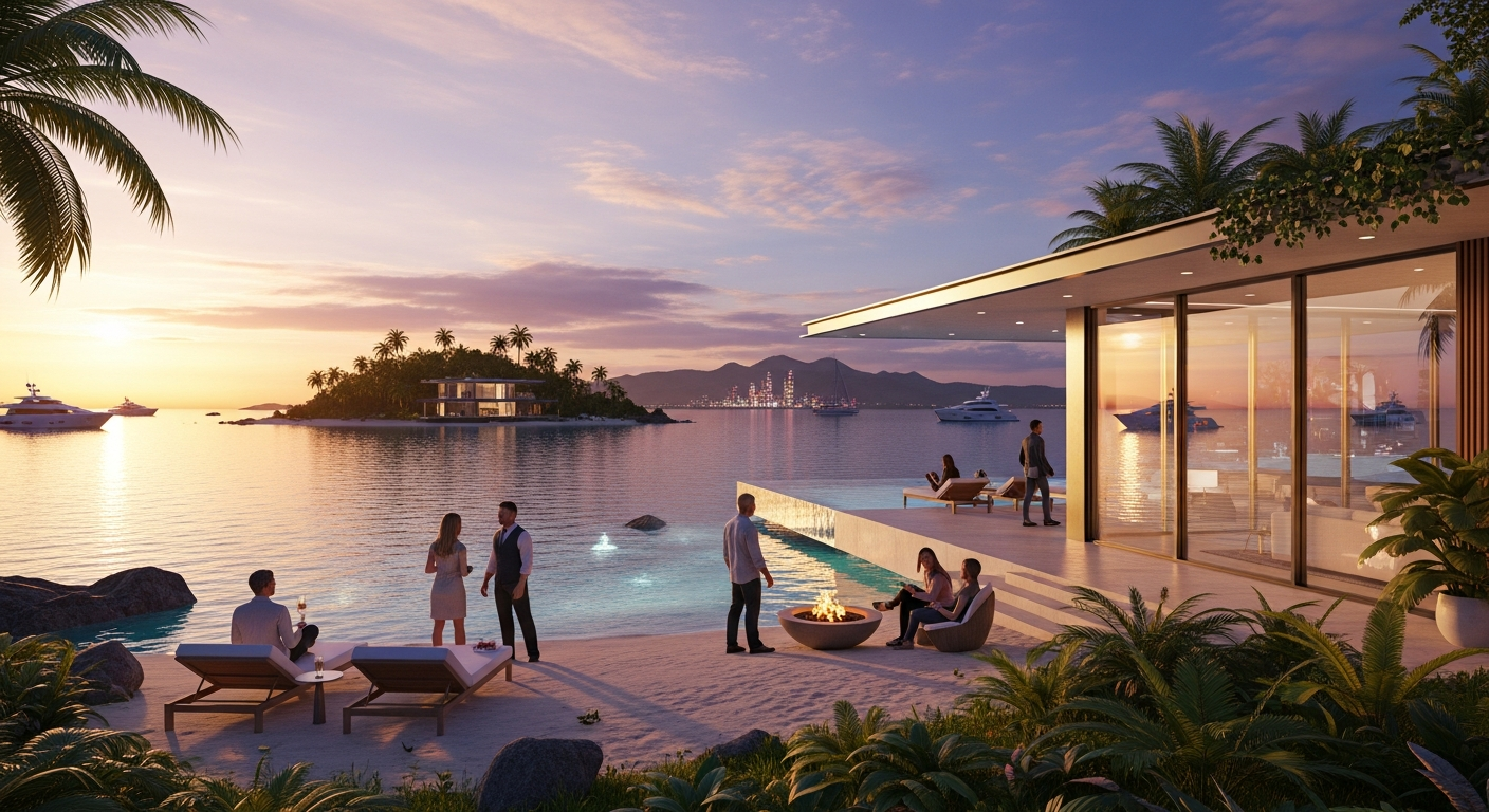 Adults comparing IMVU vs Second Life inside futuristic metaverse expo with free private islands, nightlife venues, and holographic dashboards - Alife Virtual World