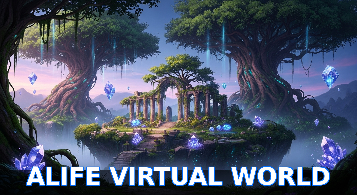 Ancient temple in mystical forest