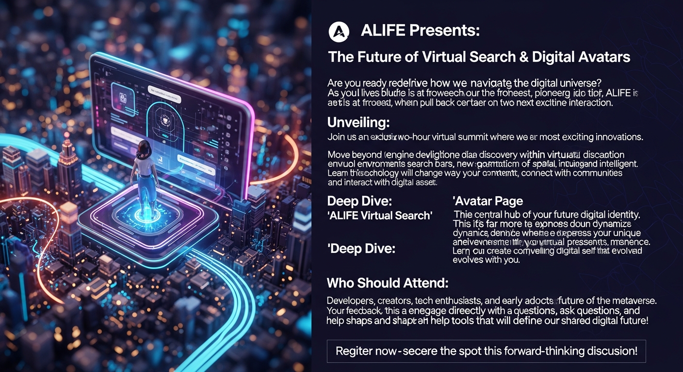 ALIFE Presents: The Future of Virtual Search & Digital Avatars