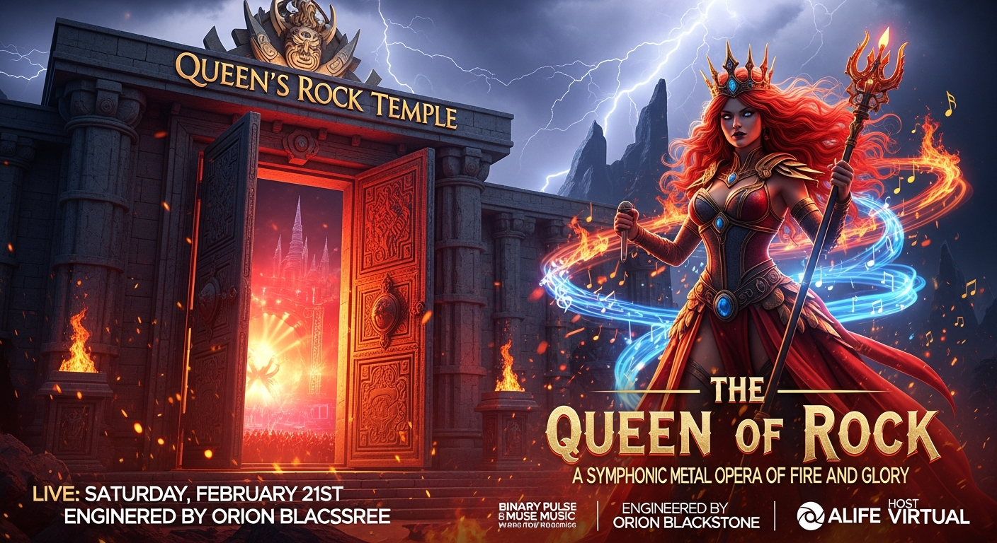 The Queen of Rock: A Symphonic Metal Opera of Fire and Glory