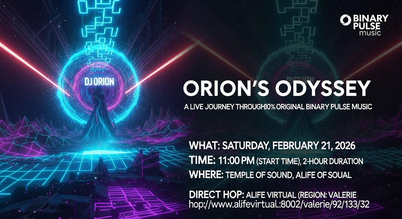 Orion's Odyssey: A Live Journey Through 100% Original Binary Pulse Music